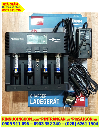 Ansman Powerline 5Pro, Bộ sạc pin 5 Pin -kèm sẳn 4 pin sạc Camelion NH-AAA1100LBP2 LOCKBOX